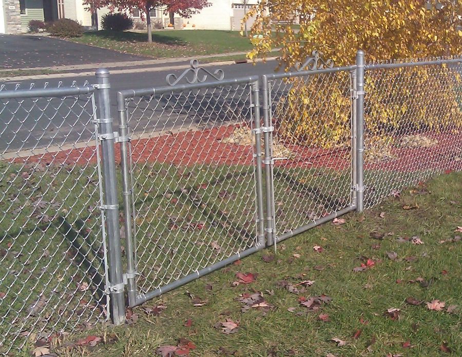 thumbnail image 2 of 3'6 X 3'3 Flat Top Gray Galvanized Chain Link Fencing System Wide Walk Gate 2 of 6